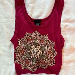 red mandala tank 90s boho